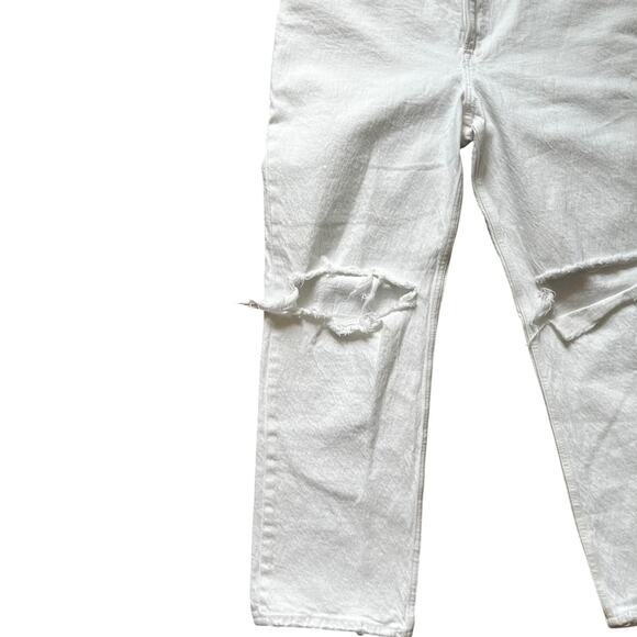 Abercrombie & Fitch The 90's Straight Ultra High Rise Jeans White 16 Short - Picture 2 of 10